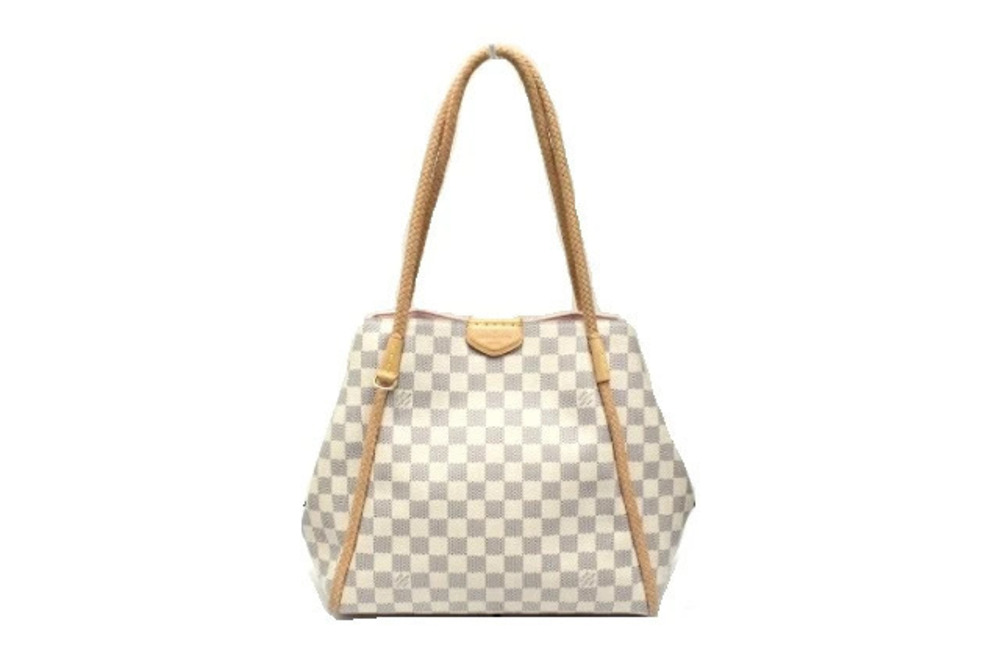 LOUIS VUITTON Shoulder Tote Bag Propriano Damier Azur White